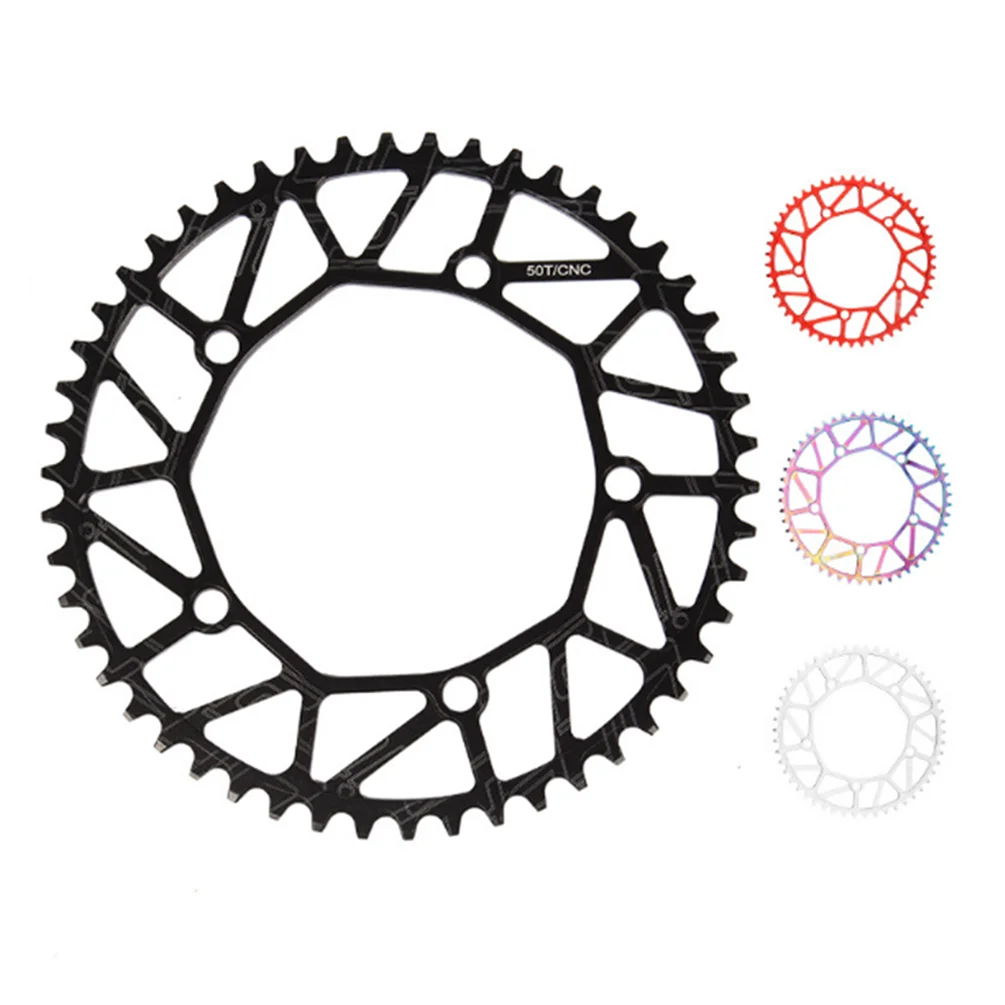 Litepro Folding Bicycle Tooth Chainring Positive Negative Tooth 46/48/50/52/56/58T Chainwheel BMX Bike Colorful Crankset 130BCD