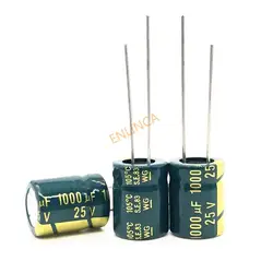 20pcs/lot high frequency low impedance 25v 1000uf aluminum electrolytic capacitor 1000uf 25v 25V1000uf 20%