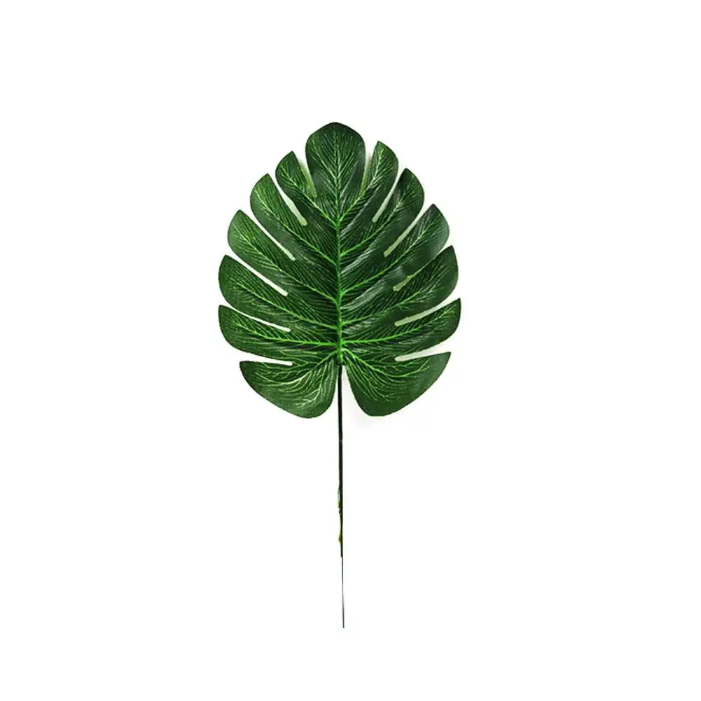 Hojas artificiales tropicales de Monstera, decoración de mesa para boda, fiesta, hogar, 2 uds.