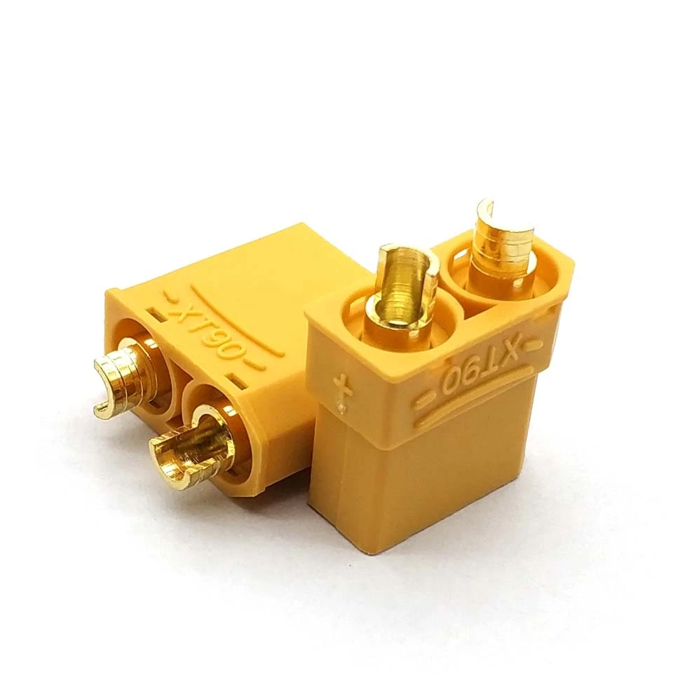 1Pair XT90 Yellow Battery Connector Set 4.5mm Male Female Gold Plated Banana Plug