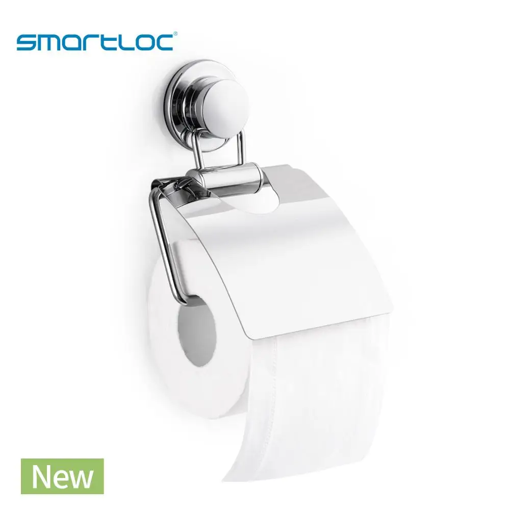 smartloc Stainless Steel Suction Cup Wall Mounted Paper Holder Rack WC Toilet Tissue Storage Shelf Bathroom Accessories