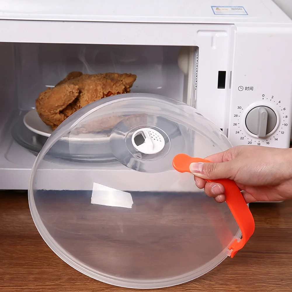 Transparent Round Plastic Bowl Lid Food Lid Microwave Oil Lid Heating Sealing Lid Food Preservation Lid Kitchen Tools