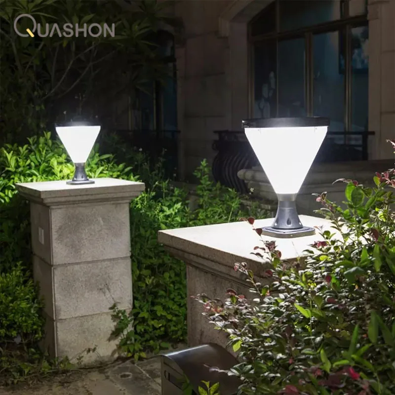 

Solar Pillar Lights Outdoor Garden Decoration Waterproof Home Villa Solar Wall Lamp Modern Hexagonal Diamond Column Head Light