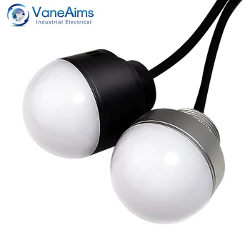 삼색 LED 금속 경고등 방수 IP67 깜박이는 신호 LED 표시 등 신호 램프 50mm 12V 24V 빨간색 녹색 노란색