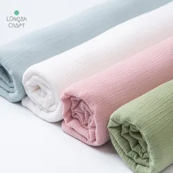 50cmX130cm Sewing Fabric Cotton Crepe Double Layer Gauze Fabric Soft Baby Clothes Fabric Ladies Skirt Sleepwear Fabrics