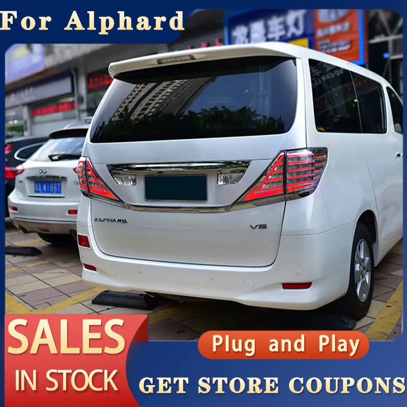 

Задние фары для автомобилей Toyota Alphard 2009-2014, светодиодные противотуманные фары, дневные ходовые огсветильник, тюнинг автомобиля, аксессуары Alphard tail светильник s