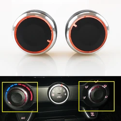 High Texture Sticker For KIA RIO K2 KXCROSS 2017-2020 Air Conditioning Turning Control Switch Knob Cover 2 Pcs/Lot Car Interior