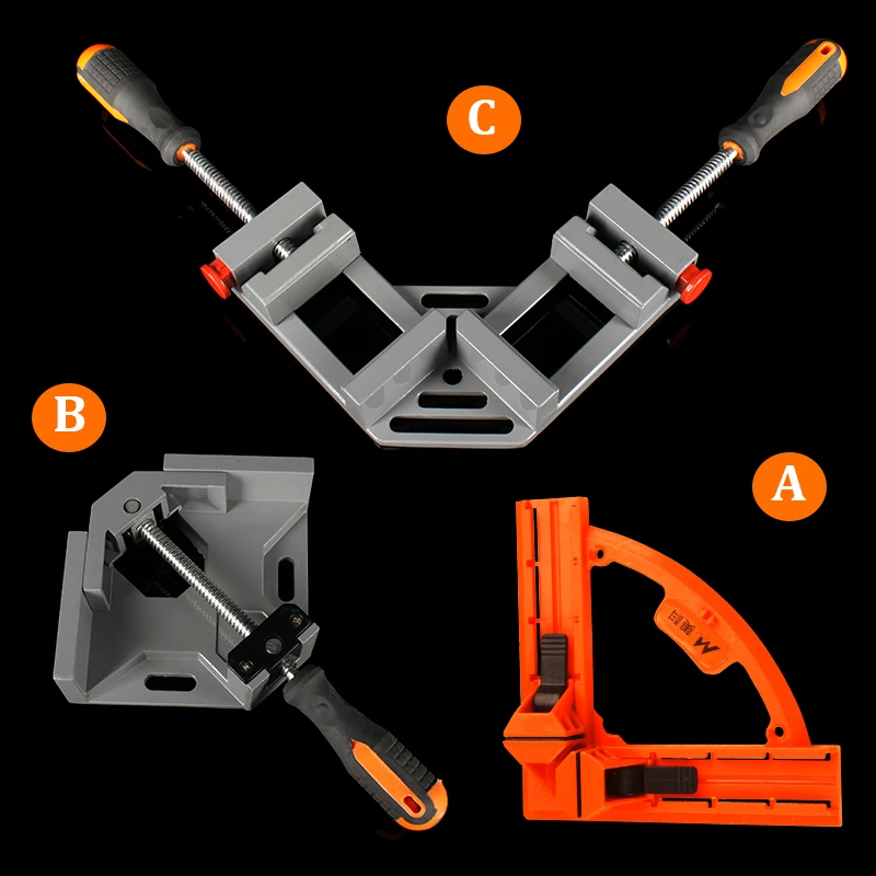 90 Degree Quick Release Corner Clamp Right Angle Welding Woodworking Photo Frame Clamping Tool