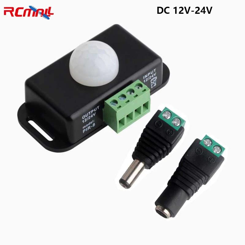 RCmall-Sensor de movimiento infrarrojo PIR, Minisensor piroeléctrico PIR con cabeza macho y hembra, CC de 12V-24V para Arduino