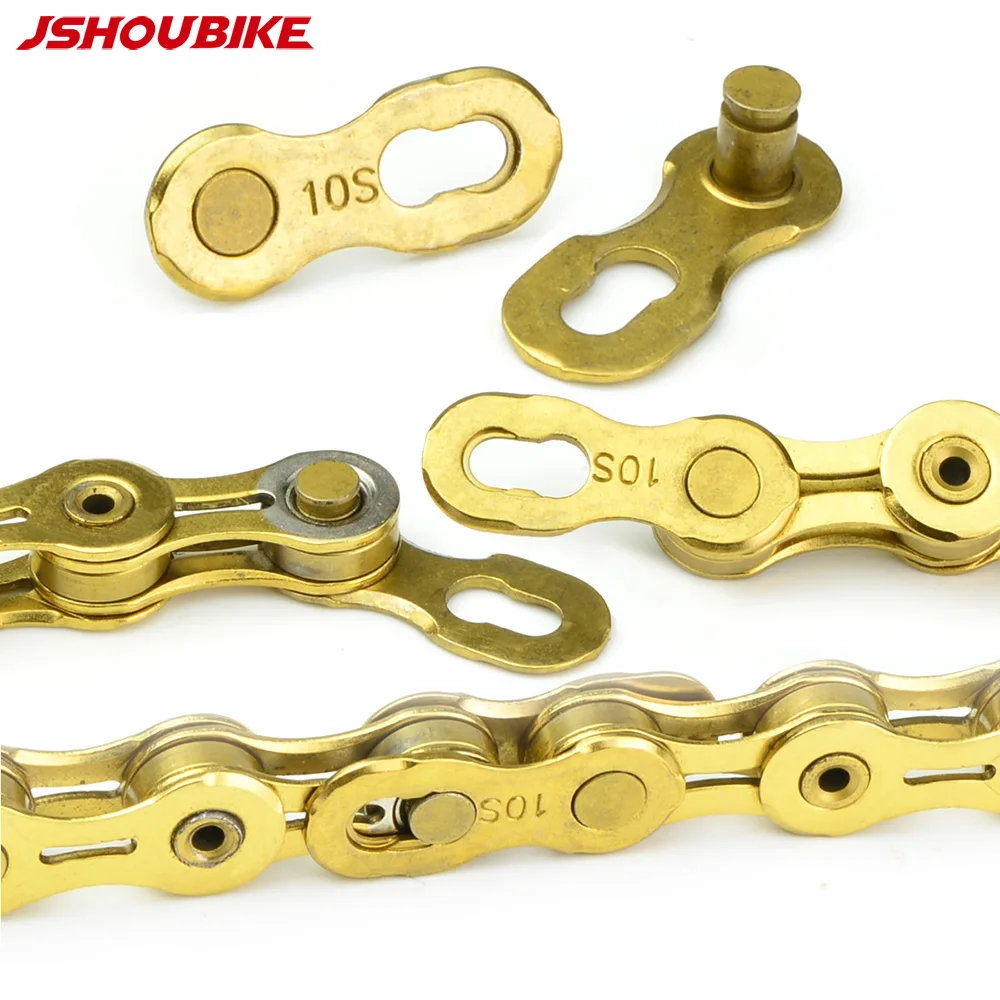 JSHOUBIKE 10 Pairs 6 7 8 9 10 11 Speed Chain Quick Master Link Connector Joint Magic Button Connector Lock set MTB Road Bicycle