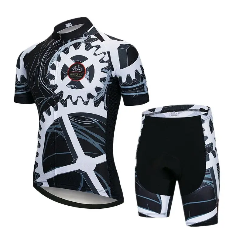 WULITOTO Outdoor summer Short Sleeve set MTB Cycling Jersey Bicycle Top Shirt For Men