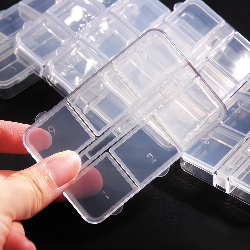 Six Grid Plastic Bottles Beads Portable DIY Tool Nail Art Jewelry Accessory beads stones Crafts case Organizer Container Storage