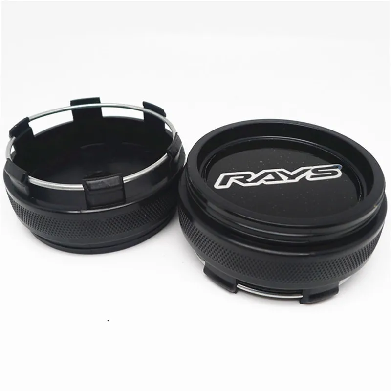 4pcs 66mm Wheel Caps Center Hub Cover for Rays VOLK CE28 TE37 RE30 TTA ZE40 Black Chrome Emblem Car Styling Accessories