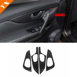 2015 16 17 18 19 2020 Inner Door Handle Bowl Cover Trim ABS Carbon fiber for Nissan Qashqai J11 Sport Interior Mouldings