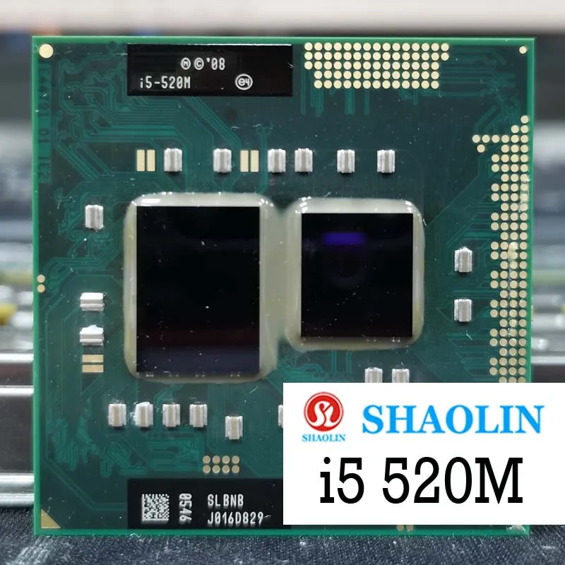 i5-520M i5 520M SLBNB SLBU3 2.4GHz Dual-Core Quad-Thread CPU Processor 3W 35W Socket G1/rPGA988A Original SHAOLIN Official Versi