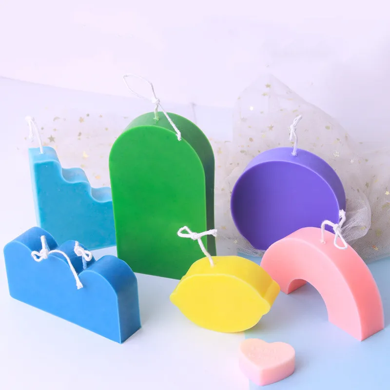 

Geometric Diy Handmade Scented Candle Mold Polygonal wax Silicone mold Christmas decoration