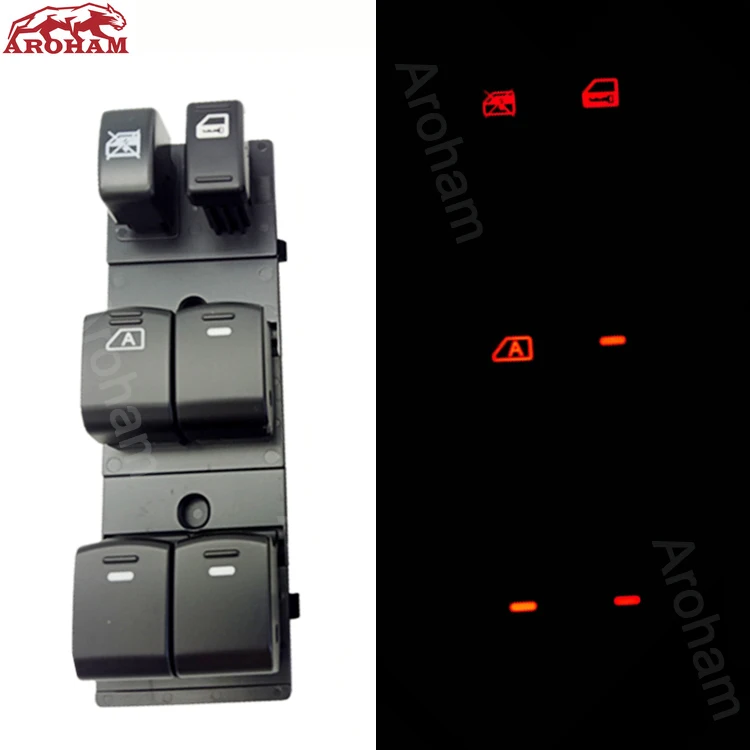 Neweast 7 led Electric Power Window Switch For Nissan Qashqai/Altima/Sylphy/Tiida/X-Trail t 31 Backlight