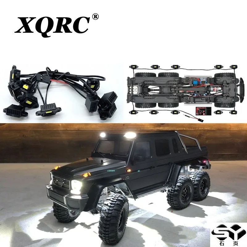 The wheel arch waterproof LED light kit is suitable for 1/10 RC remote control car Trx-6 G63 Trx-4 G500 modification accessories