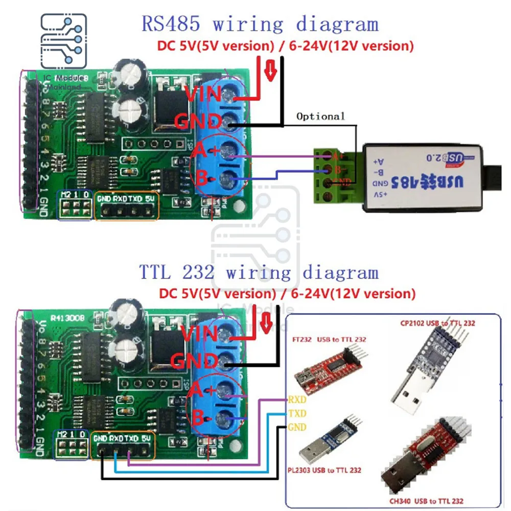 

5 в 6-24 в RS485 RS232 R413D08 8-канальный (TTL) модуль управления Modbus RTU Многофункциональное реле ПЛК плата управления