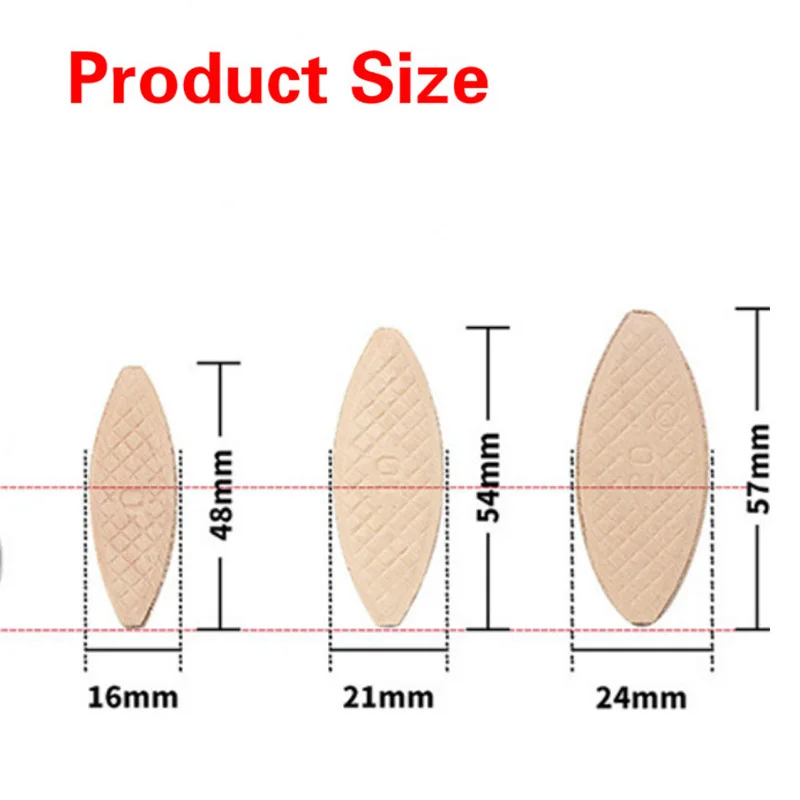 100Pcs/bag No. 0/10/20 Three Type Assorted Wood Biscuits for Tenon Machine Woodworking Biscuit Jointer Woodworking Accessory