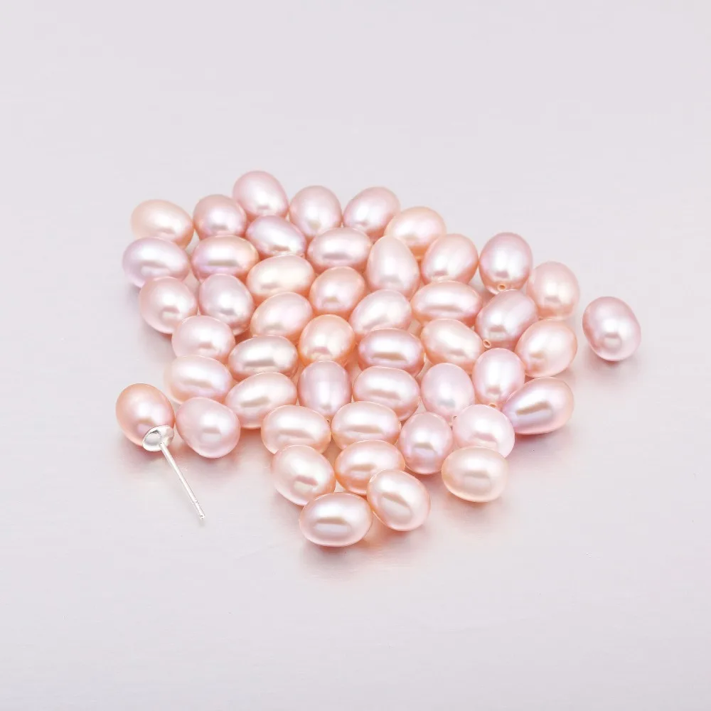 10pcs Natural Freshwater Pearls Beads Water Drop Shape Half Hole Beads for DIY Necklace Earring Jewelry Making For Women 6-7mm