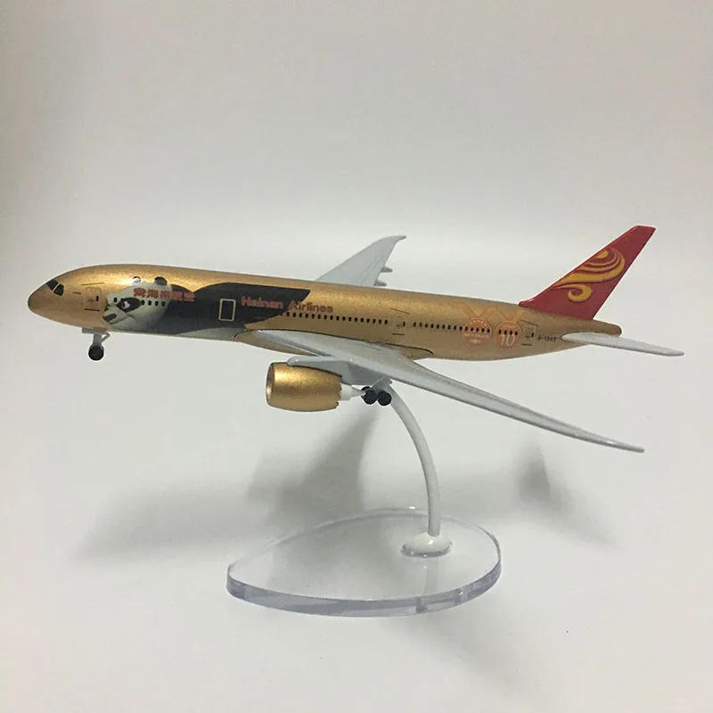 JASON TUTU Plane Model 16cm China Hainan Airlines Boeing B787 Airplane Model Aircraft Model 1:400 Diecast Metal planes toy