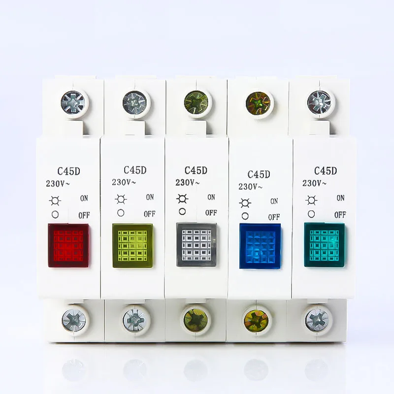 blue red green yellow 220V din type indicate light signal lamp din indicator