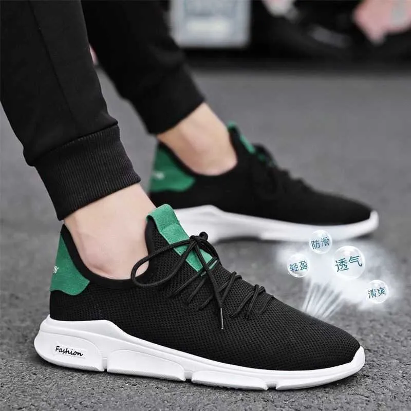 Men's Shoes Plus Size 2021 Spring New Running Shoes Men's Casual Sports Shoes Breathable Flying Sneakers Men's Sports Shoes