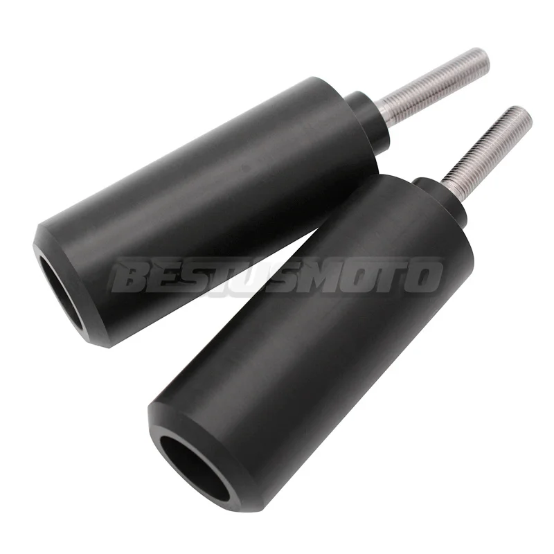 Deslizadores de marco sin corte de carbono negro para motocicleta, protección contra caídas para Yamaha FZ6 FZ600 2004-2008 2005 2006 2007