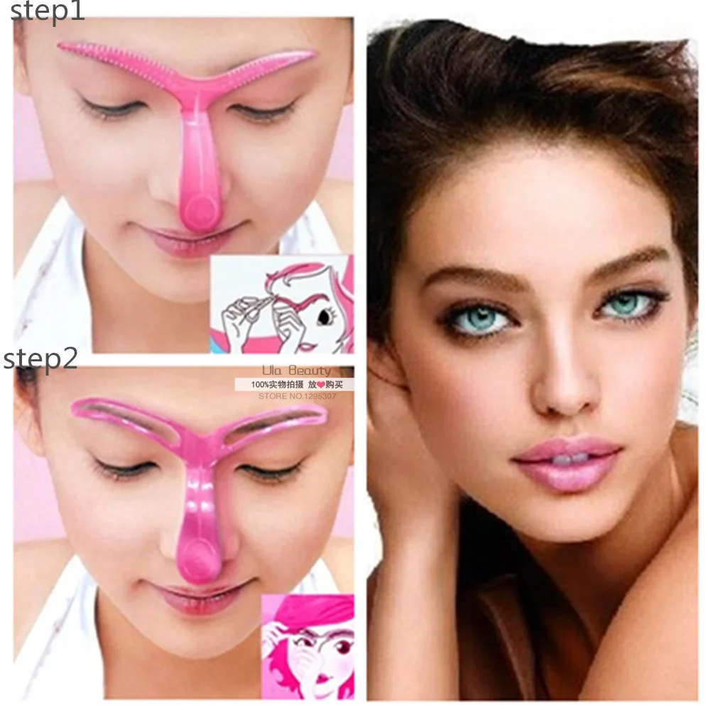 2pcs/set Useful Brow Painted Eyebrow Pencil Stencils Template Stencil for Eye Eyebrow  Easy To Use Eye Makeup  Brow Stencil