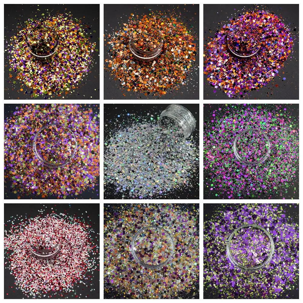 Halloween Sequins Confetti Glitter Mix for Nail Art Decoration Body Art Tumbler Crafts DIY Handwork Accessories Festival Party