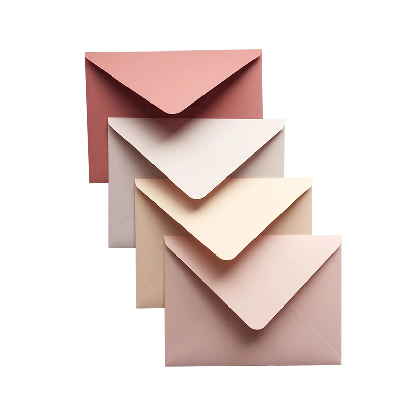 5pcs/pack Nude Pink Envelopes Luxury Japanese Gauze Paper Wedding Invitation Envelopes 14cmX19cm