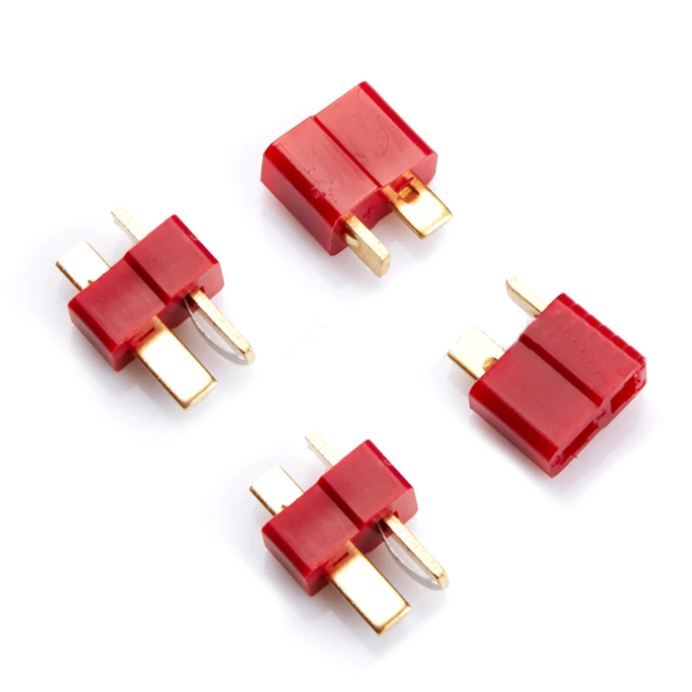 20PCS/10Set T Plug Male Female Connectors Style Low-resistance For RC LiPo Battery Suitable for Lipo Battery Motor