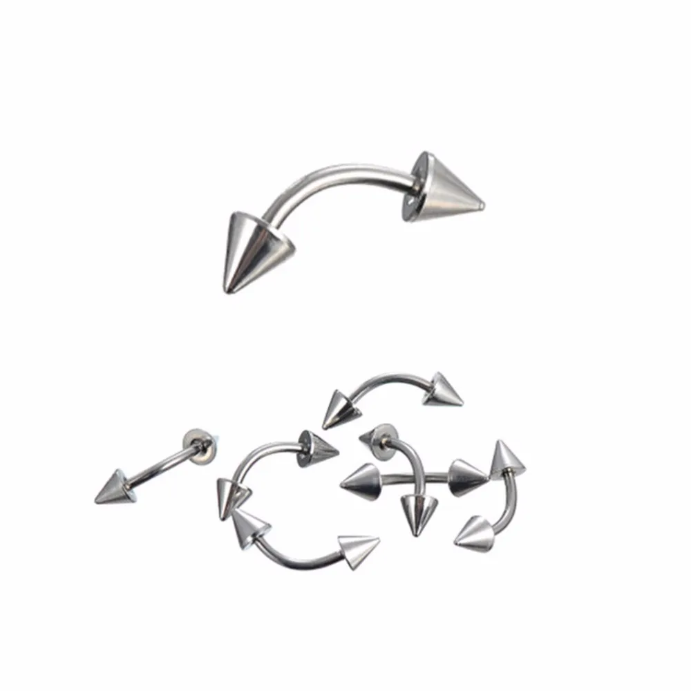 85Pcs /set Tongue Eyebrow Lip Belly Navel Ring  Stainless Steel Piercing Body Jewelry