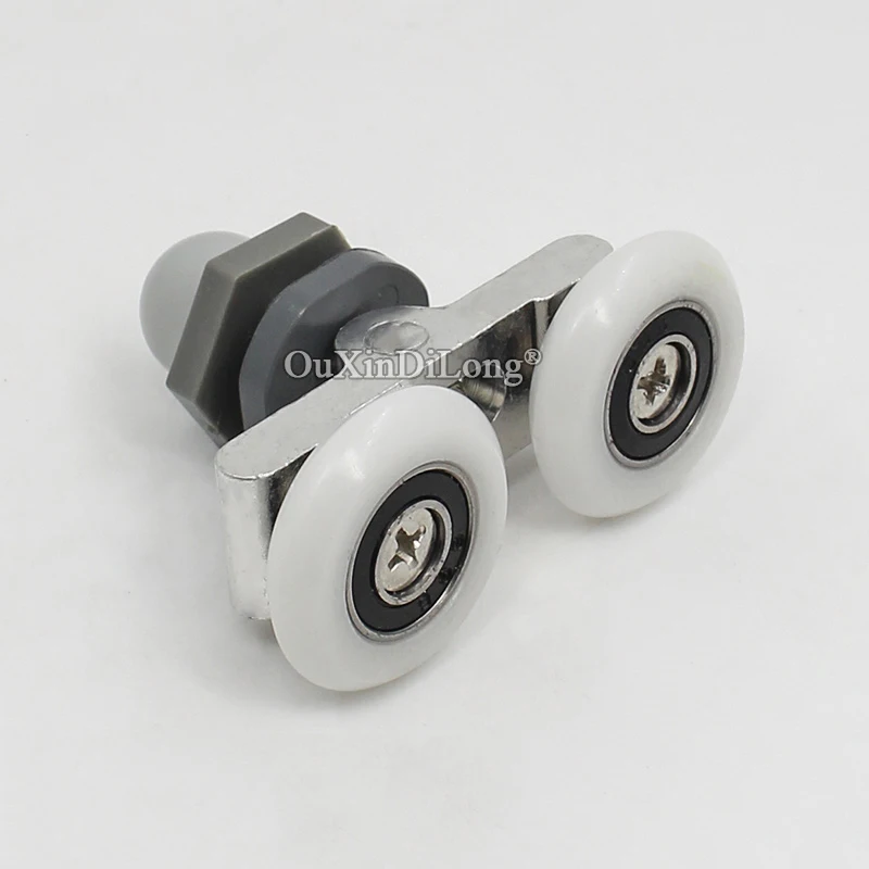 Brand New 10PCS Heavy Bathroom Shower Door Pulleys Rollers Swing Double Nylon Wheels Runners Replacement Parts Diameter 19~27mm