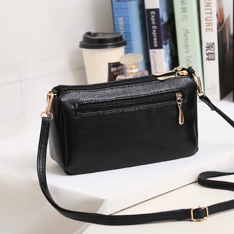 Small Fashion Shoulder Bags for Women Soft Leather mama Handbags Crossbody Messenger Bag Purse Solid Color Clutch