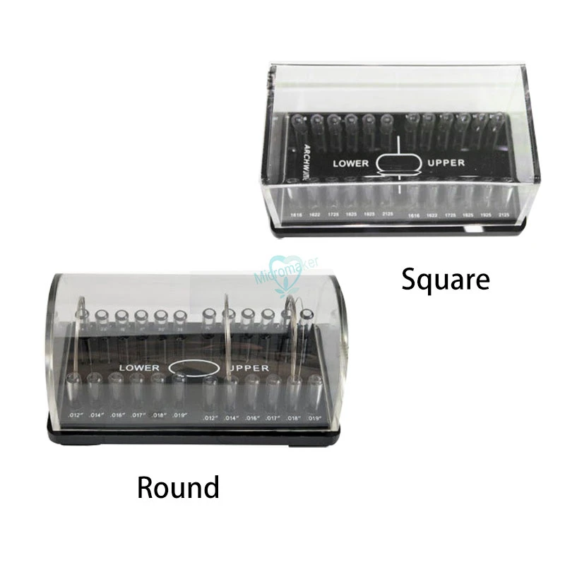 

Dental Orthodontic Round/Square Archwire Box Acrylic Dispenser Placing Box Arch Wires Holder Dentistry Instrument Box Best sales