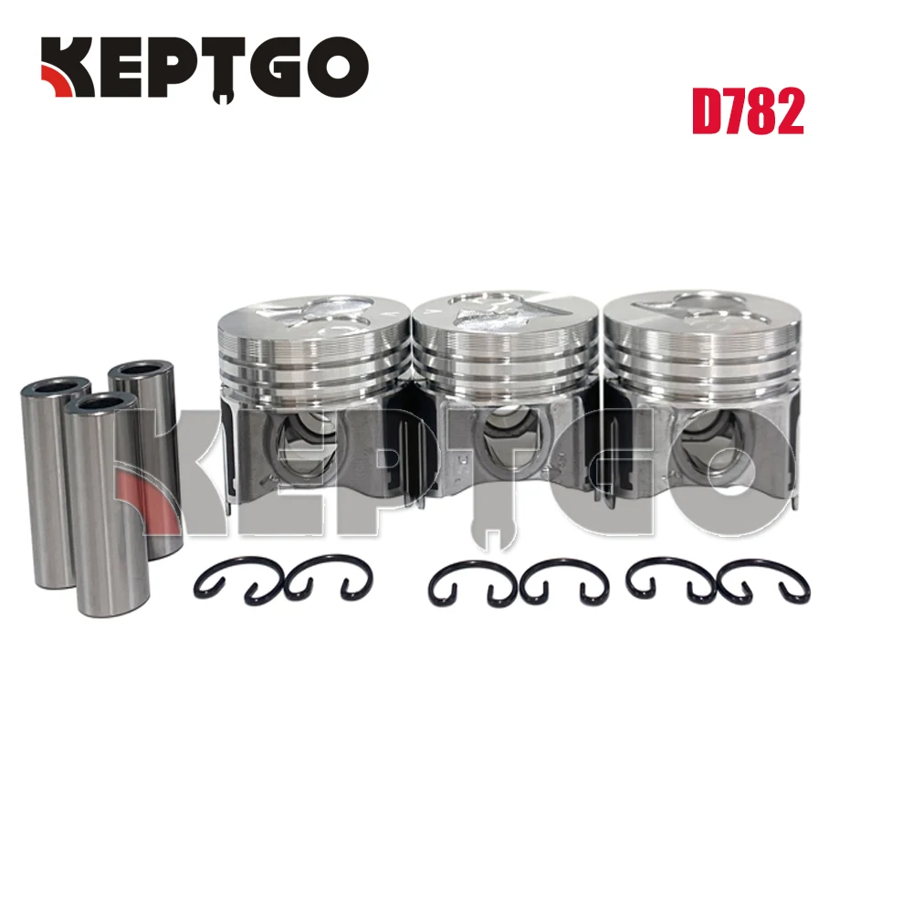 D782 Piston with Pin and Circlip STD 67mm for Kubota D782