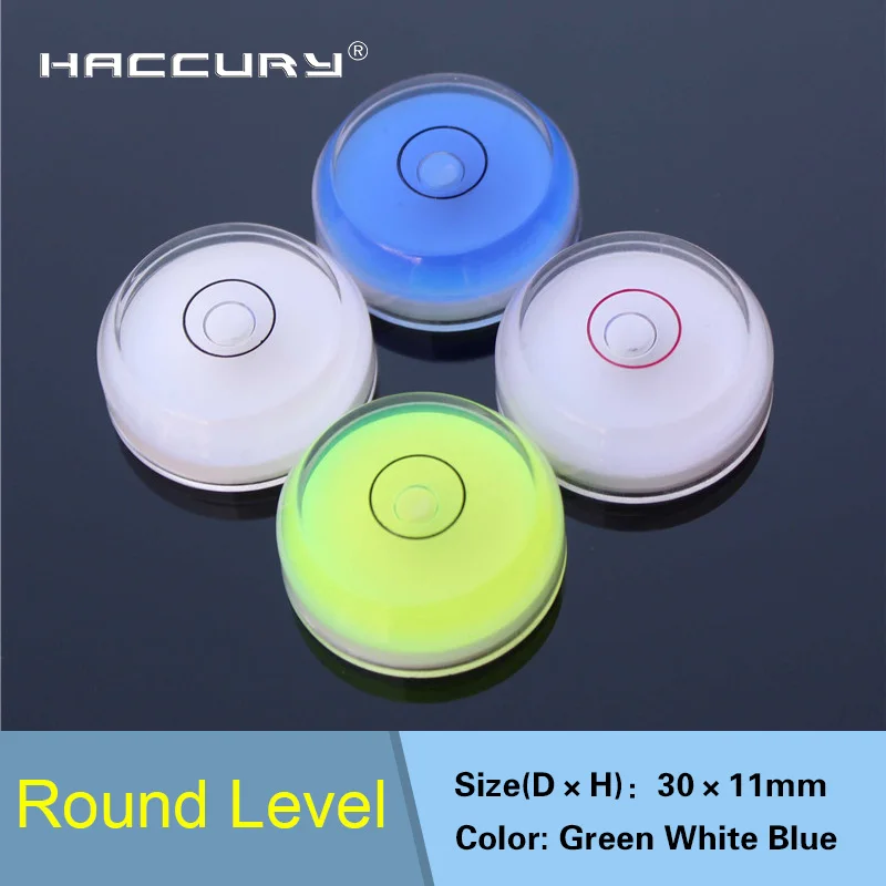 HACCURY Bullseye Spirit level Bubble level Circular bubble level Accessories for measuring instrument 30*11mm 1PCS