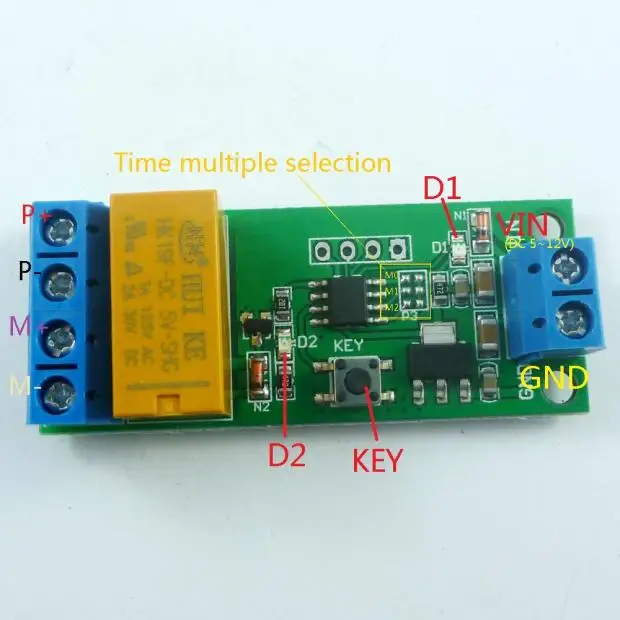 5V 6V 9V 12V Motor Forward and Reverse Delay Module Time Adjustable DPDT Relay Reverse Polarity Module free shipping