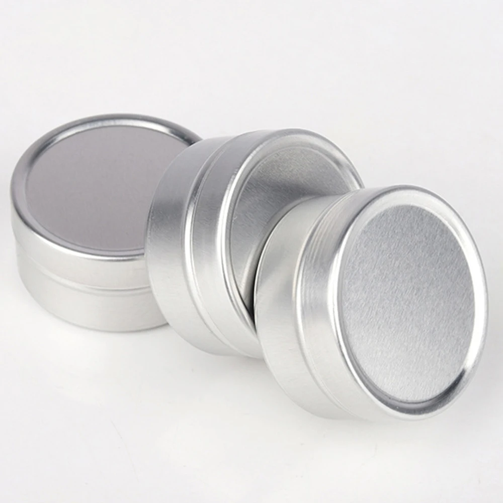 50Pcs/lot 10ML Empty Small Aluminum Box  Balm Solder Lipstick Metal Container Tins DIY Sub-packing Round Jars Wholesale