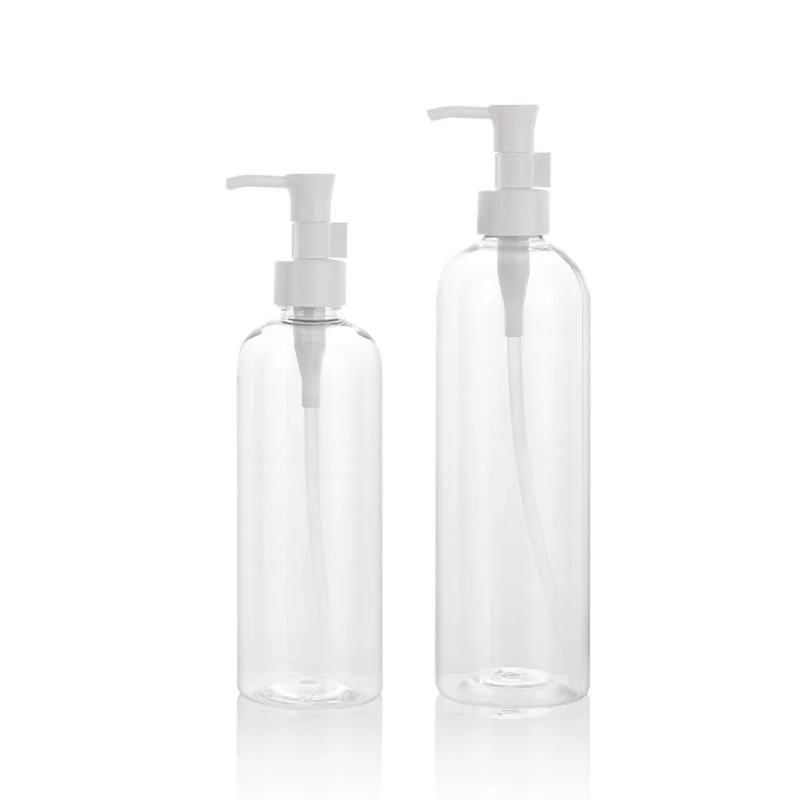 

Transparent 300ML 400ML 20PCS Empty Pump Bottle for Cosmetic Lotion Liquid Essential Oil Shampoo Refillable Bottles Pump Bottles