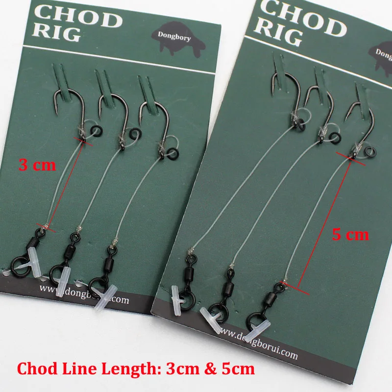 Carp Fishing Hook Ready Tied Chod Rigs - Carp Pop Up Stiff Rig Coarse Fishing Hook Size 6 8 10