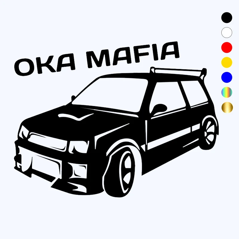 

CK2973# 20*15cm Oka Mafia funny car sticker vinyl decal white/black car auto stickers for car bumper/rear window