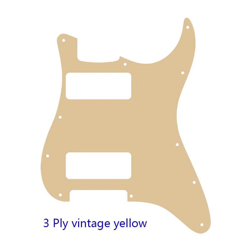 Fei Man-Strat Guitar Pickguard, Great Quality Guitar For US, 11 Screw Hole, 2 P90 Humbuckers, Multiple Colors, Flame Pattern