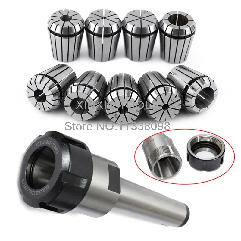 

9pcs ER25 Spring Collets + 1PCS MT4 ER25 Collet Chuck Morse Taper Holder For CNC Milling Lathe Tool