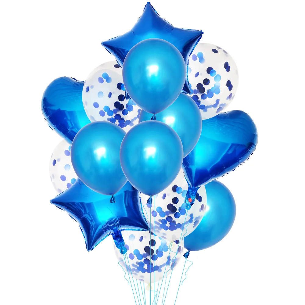 14Pcs Multi Confetti Balloon Happy Birthday Party Balloons Rose Gold Helium Ballons Boy Girl Baby Shower Party Supplies image 5
