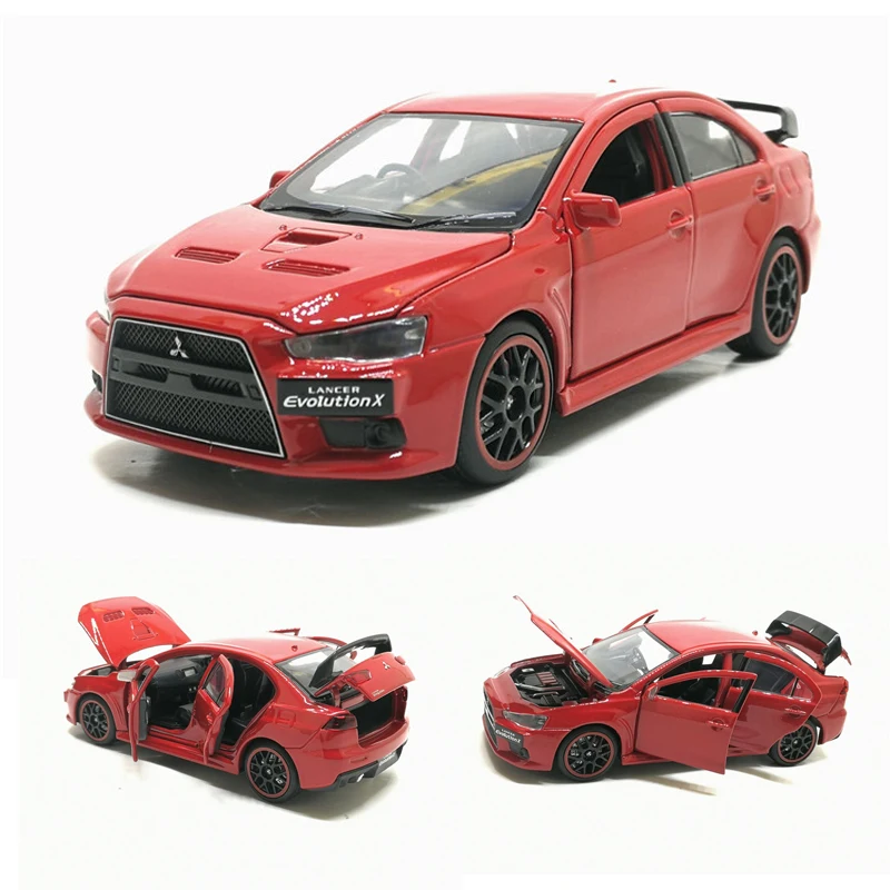 1/32 Lancer EVO X 10 BBS RHD Diecast Model CAR Toys For Kids Boy Girl Gifts