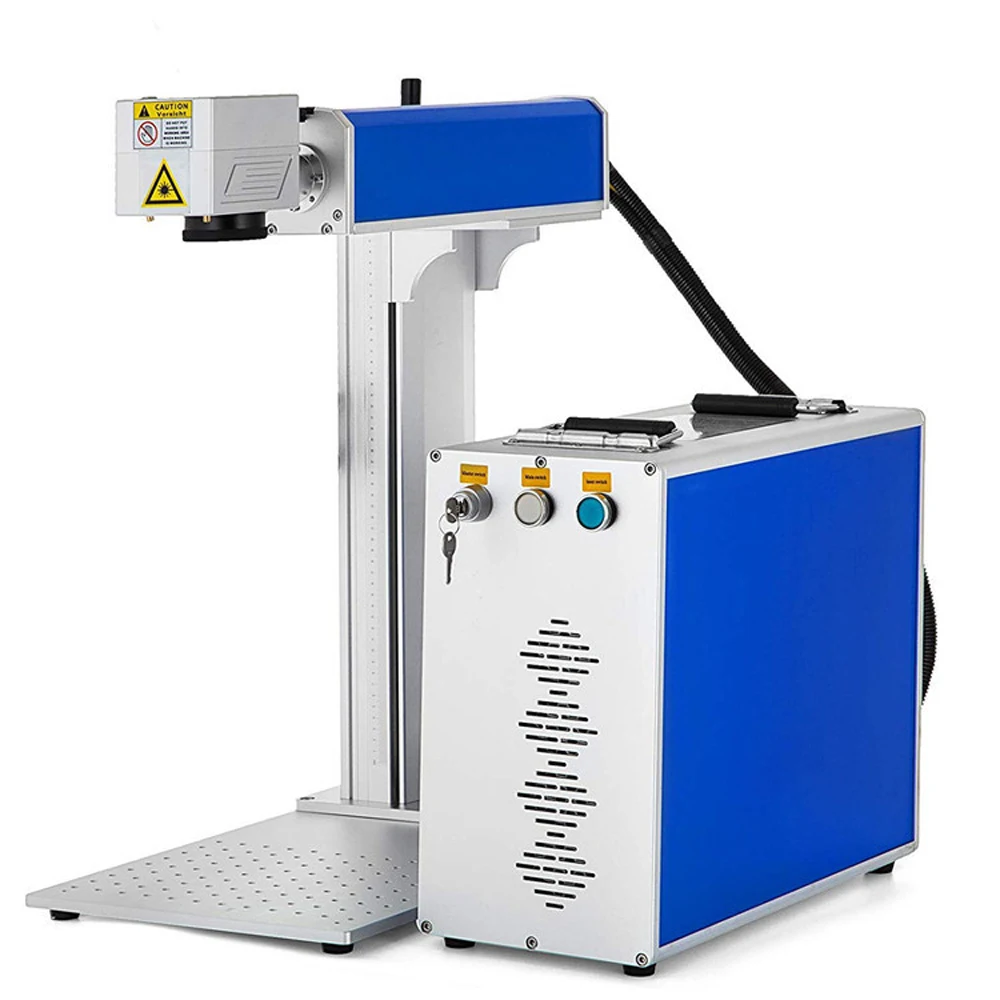 Split Type Portable Fiber Laser Marking Machine 20W 30W 50W Engraving Nameplate Small Metal Can Be Equipped With Rotating Device