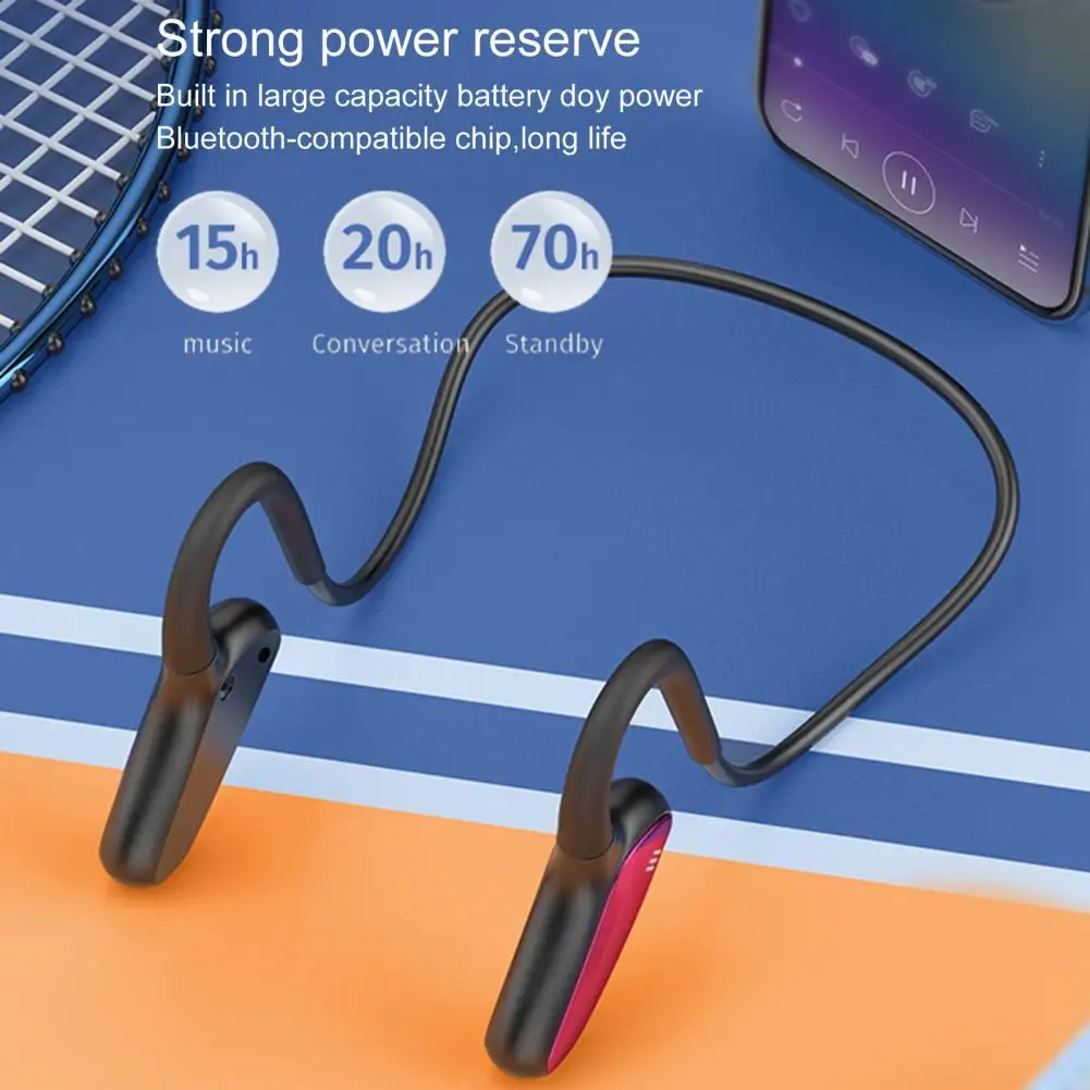 M-D8 Wireless Earphones Fast Speed Bluetooth-compatible 5.2 Bone Conduction Portable Universal Wearing Headphone for Music